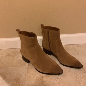 Tan suede boots